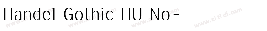 Handel Gothic HU No字体转换